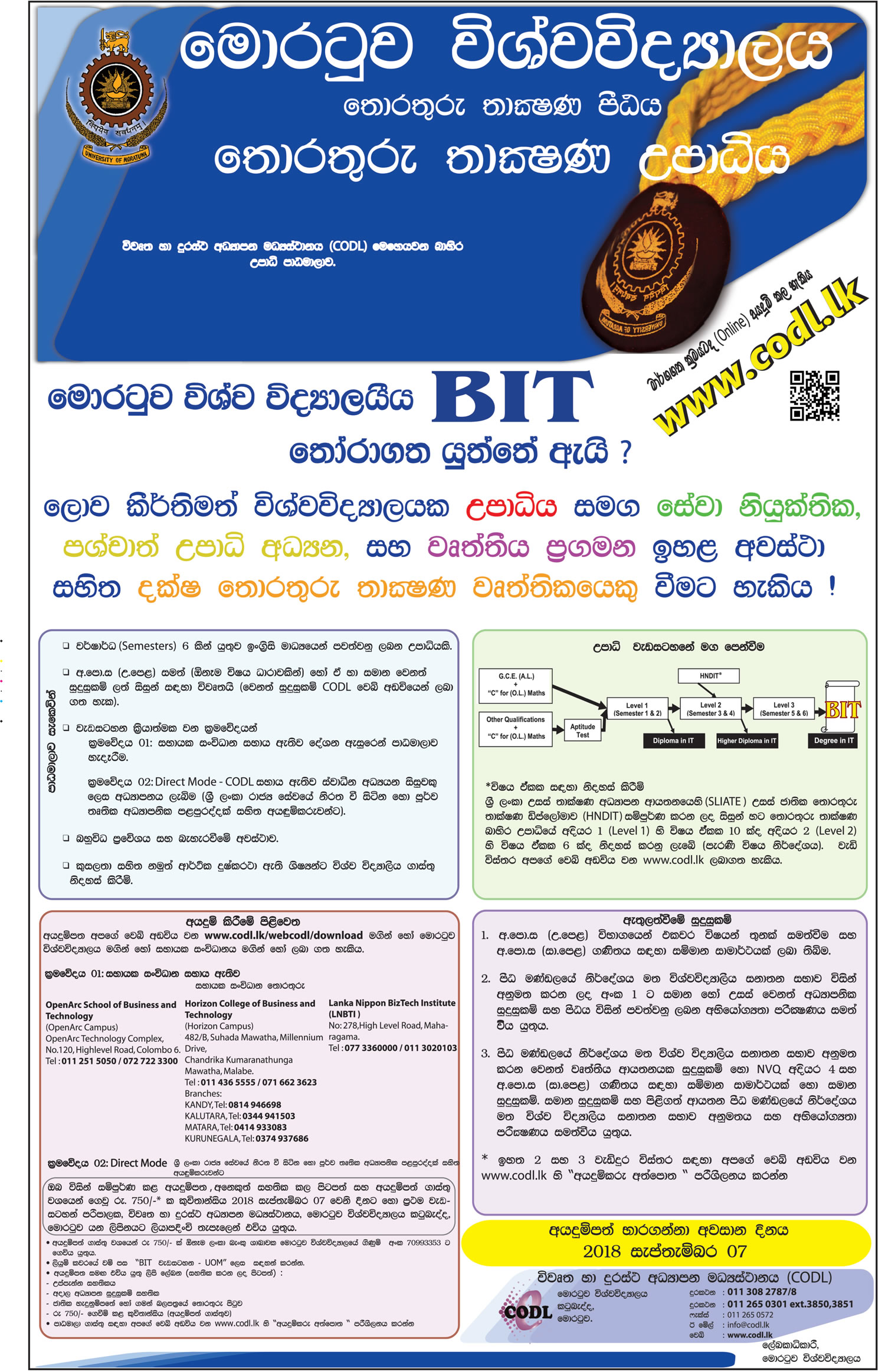 Bachelor of Information Technology (BIT) - University of Moratuwa